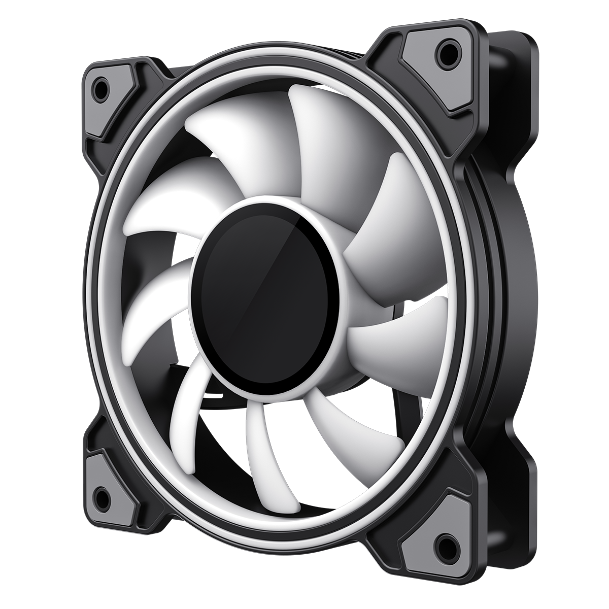 GameMax Infinity 120mm ARGB Dual-Ring Black Fan - Destello
