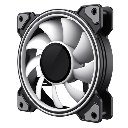 GameMax Infinity 120mm ARGB Dual-Ring Black Fan - Destello
