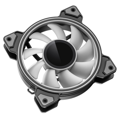 GameMax Infinity 120mm ARGB Dual-Ring Black Fan - Destello