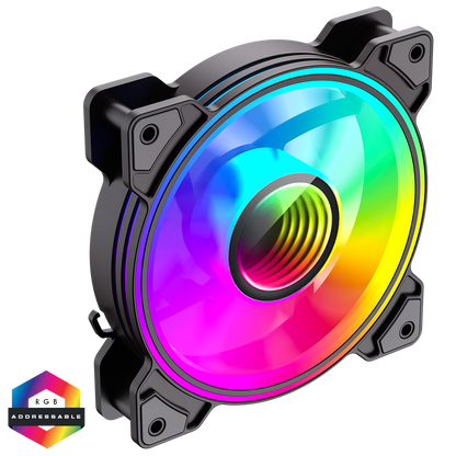 GameMax Infinity 120mm ARGB Dual-Ring Black Fan
