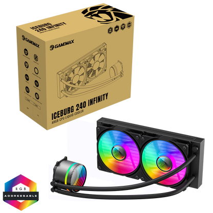 GameMax Iceburg 240mm AIO ARGB Water Cooler - Destello