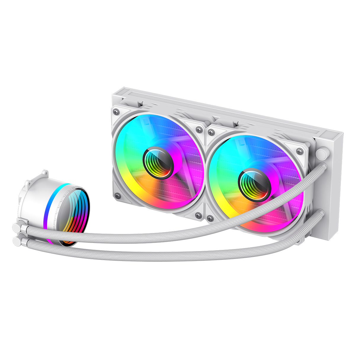 GameMax Iceburg 240mm White AIO ARGB Water Cooler - Destello