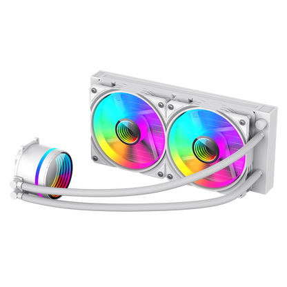 GameMax Iceburg 240mm White AIO ARGB Water Cooler - Destello