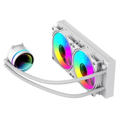 GameMax Iceburg 240mm White AIO ARGB Water Cooler - Destello