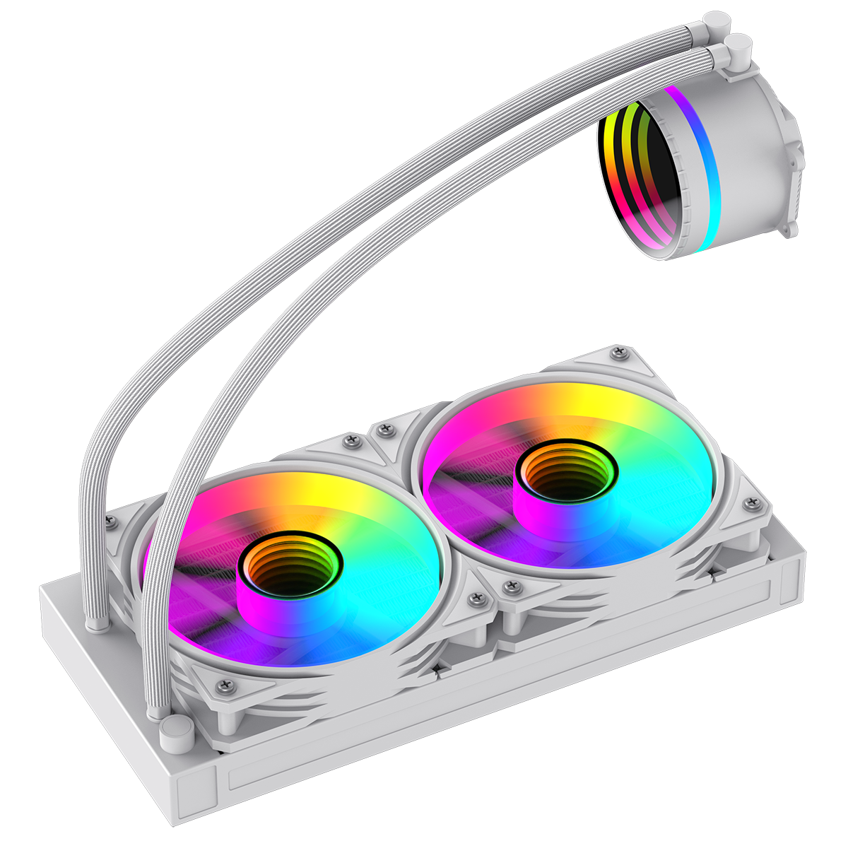 GameMax Iceburg 240mm White AIO ARGB Water Cooler - Destello