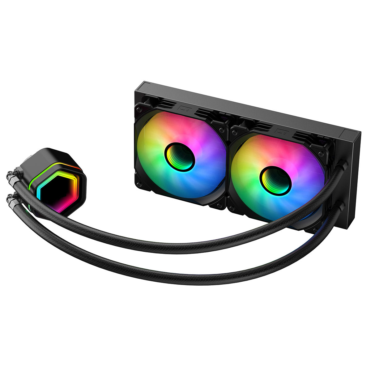 Powercool Edge Black ARGB All-In-One 240mm Intel and AMD CPU Infinity Watercooler - Destello