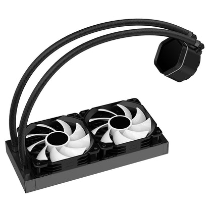 Powercool Edge Black ARGB All-In-One 240mm Intel and AMD CPU Infinity Watercooler - Destello