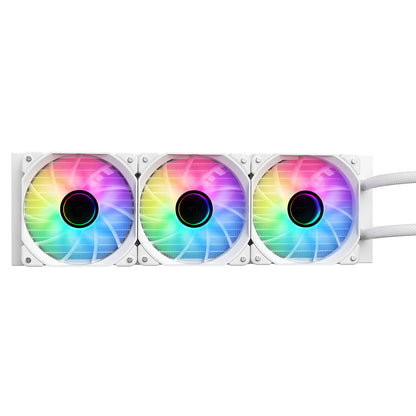 Powercool Edge White ARGB All-In-One 360mm Intel and AMD CPU Infinity Watercooler - Destello