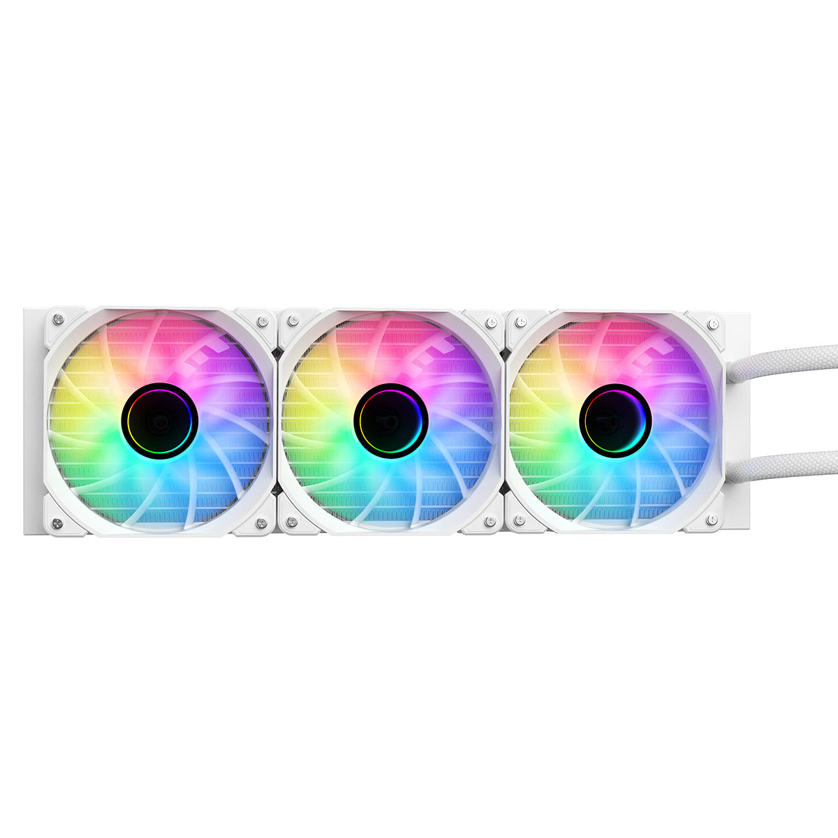 Powercool Edge White ARGB All-In-One 360mm Intel and AMD CPU Infinity Watercooler - Destello