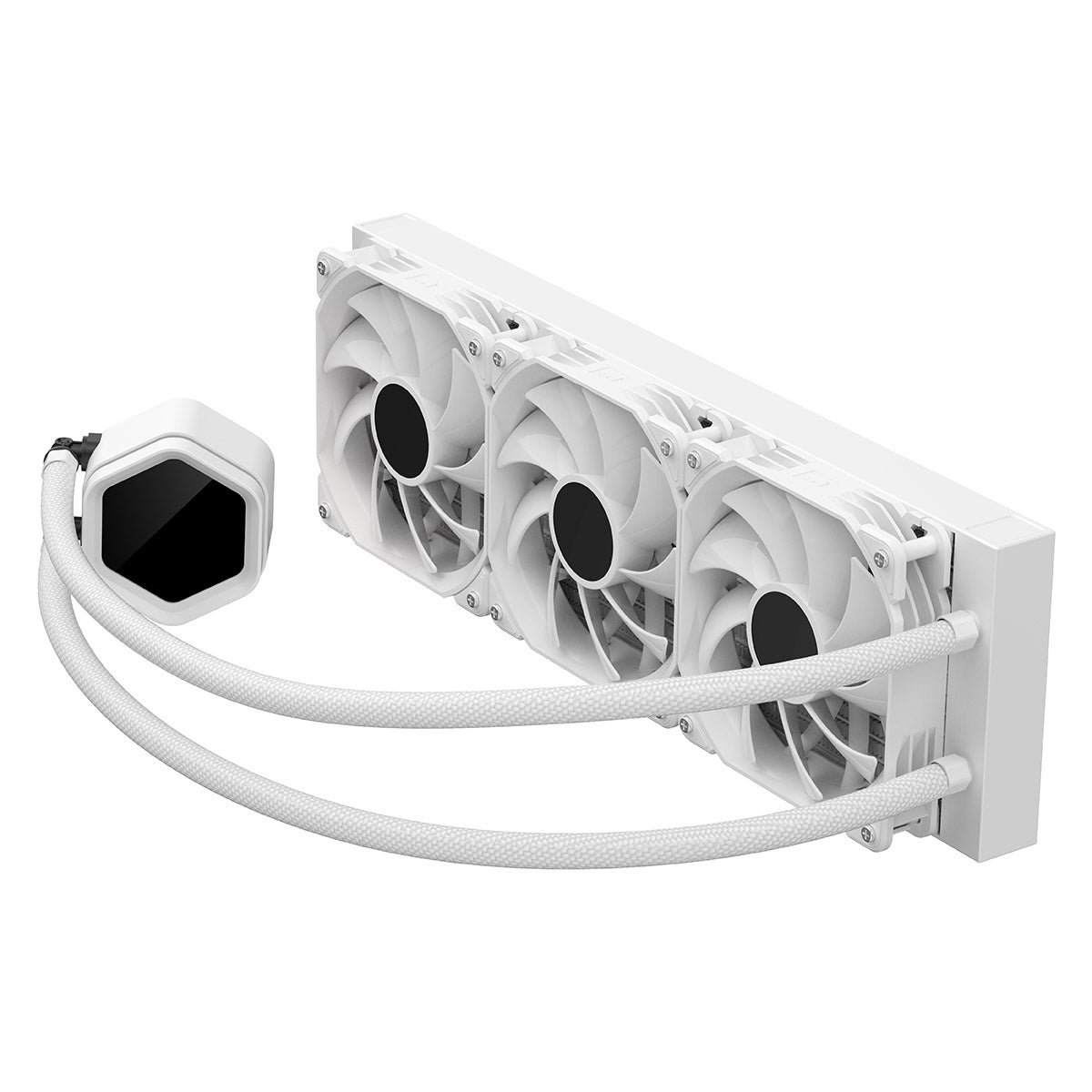 Powercool Edge White ARGB All-In-One 360mm Intel and AMD CPU Infinity Watercooler - Destello