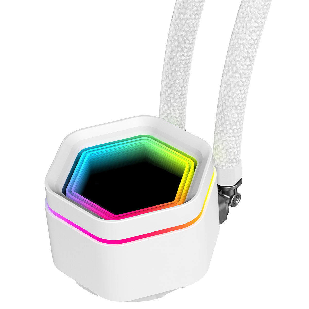 Powercool Edge White ARGB All-In-One 360mm Intel and AMD CPU Infinity Watercooler - Destello