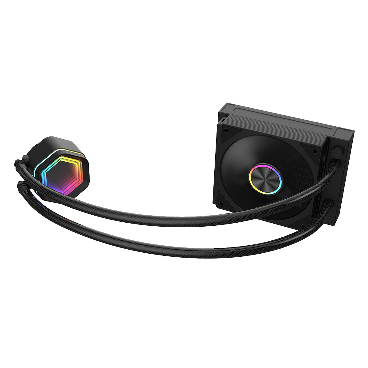 Powercool Velocity Black ARGB All-In-One 120mm Intel and AMD FDB Infinity Watercooler - Destello