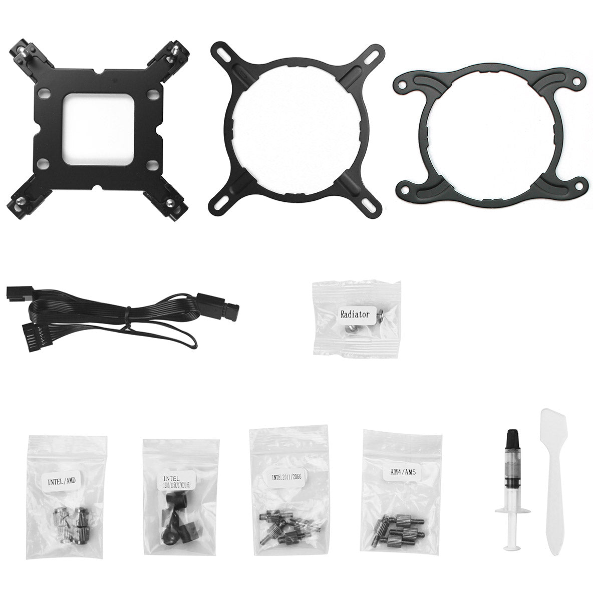 Powercool Velocity Black ARGB All-In-One 120mm Intel and AMD FDB Infinity Watercooler - Destello