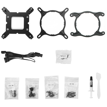 Powercool Velocity Black ARGB All-In-One 120mm Intel and AMD FDB Infinity Watercooler - Destello