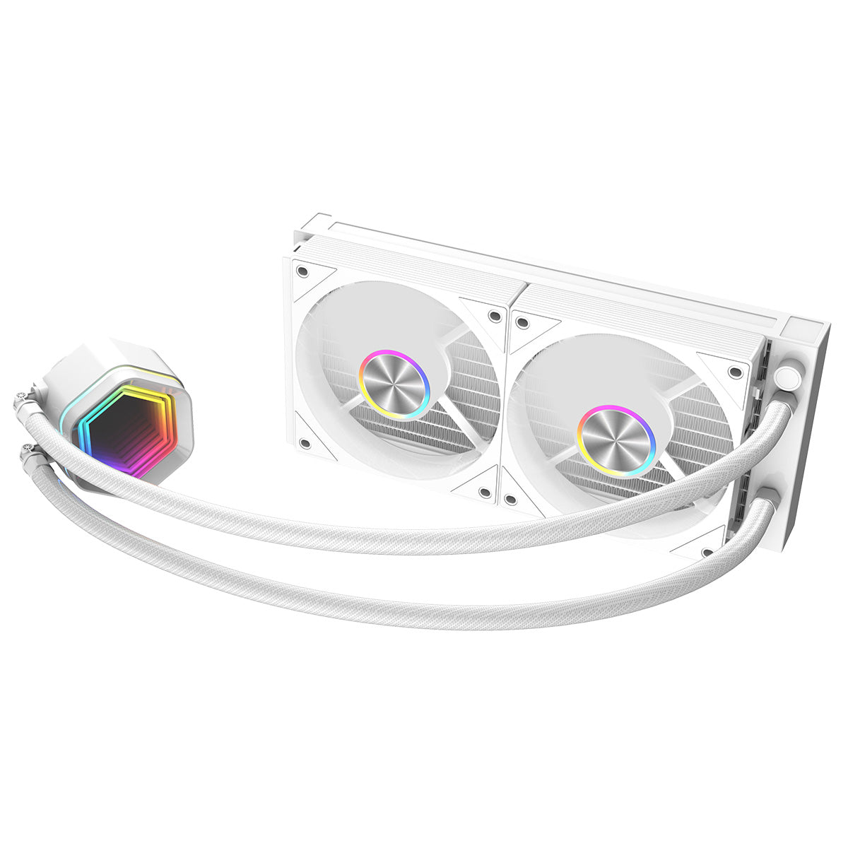Powercool Velocity White ARGB All-In-One 240mm Intel and AMD FDB Infinity Watercooler - Destello