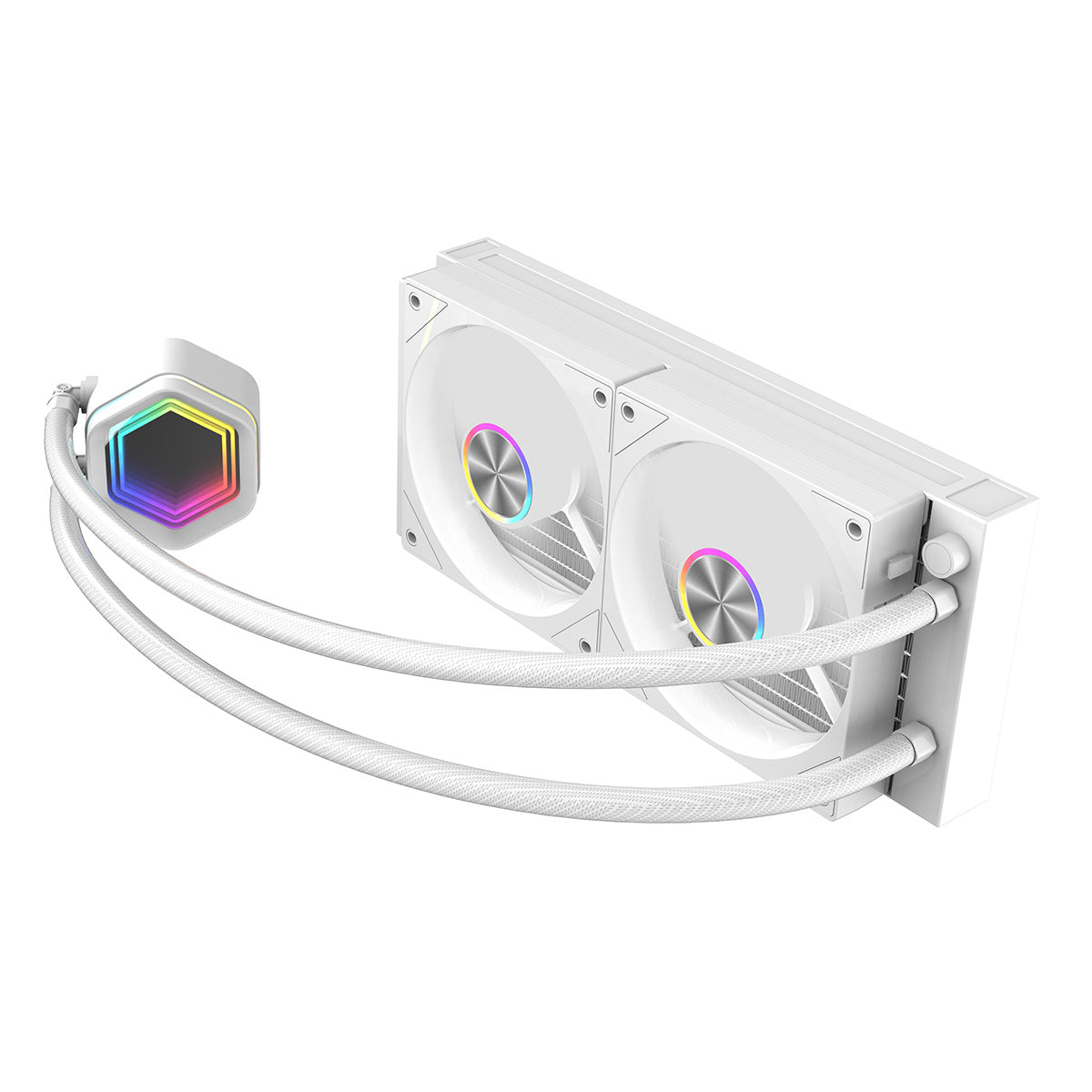 Powercool Velocity White ARGB All-In-One 240mm Intel and AMD FDB Infinity Watercooler - Destello