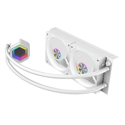Powercool Velocity White ARGB All-In-One 240mm Intel and AMD FDB Infinity Watercooler - Destello