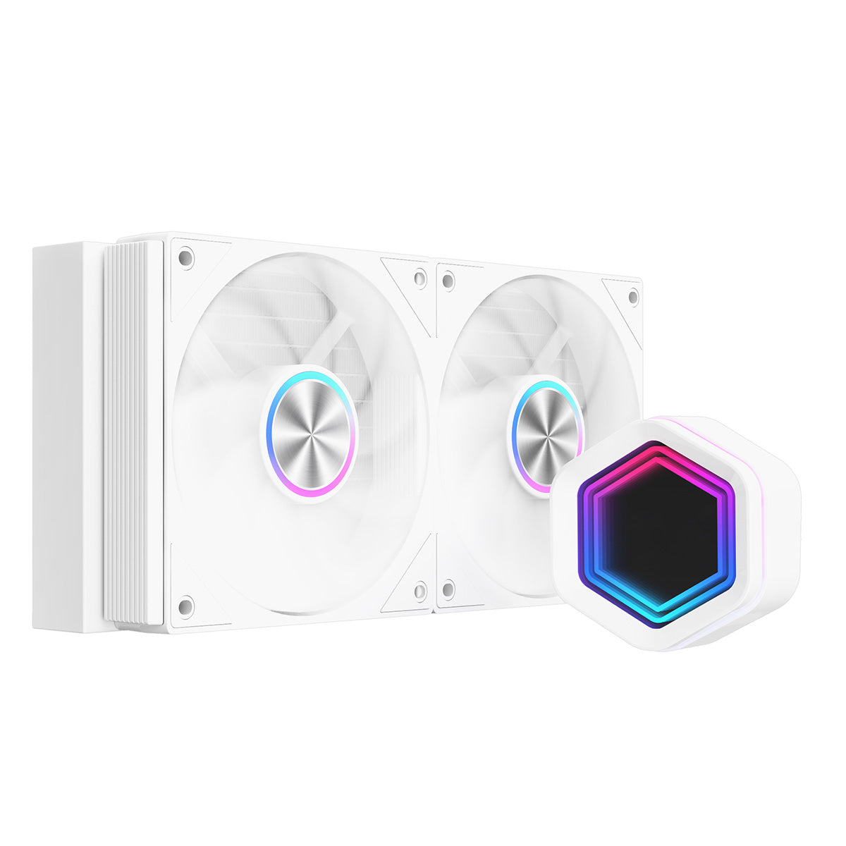 Powercool Velocity White ARGB All-In-One 240mm Intel and AMD FDB Infinity Watercooler - Destello