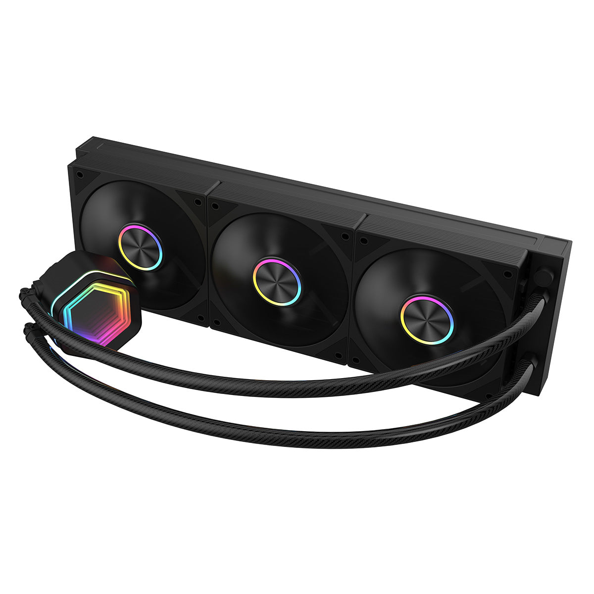 Powercool Velocity Black ARGB All-In-One 360mm Intel and AMD FDB Infinity Watercooler - Destello