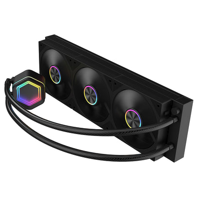 Powercool Velocity Black ARGB All-In-One 360mm Intel and AMD FDB Infinity Watercooler - Destello