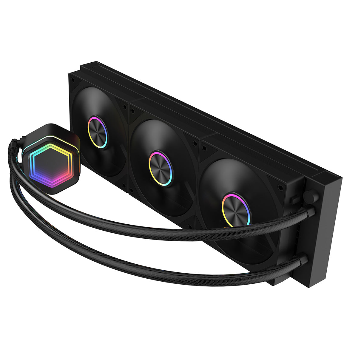 Powercool Velocity Black ARGB All-In-One 360mm Intel and AMD FDB Infinity Watercooler - Destello
