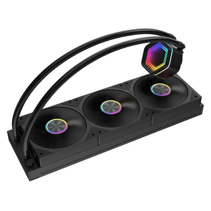 Powercool Velocity Black ARGB All-In-One 360mm Intel and AMD FDB Infinity Watercooler - Destello