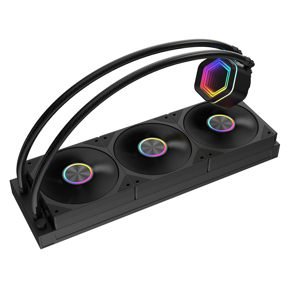 Powercool Velocity Black ARGB All-In-One 360mm Intel and AMD FDB Infinity Watercooler - Destello