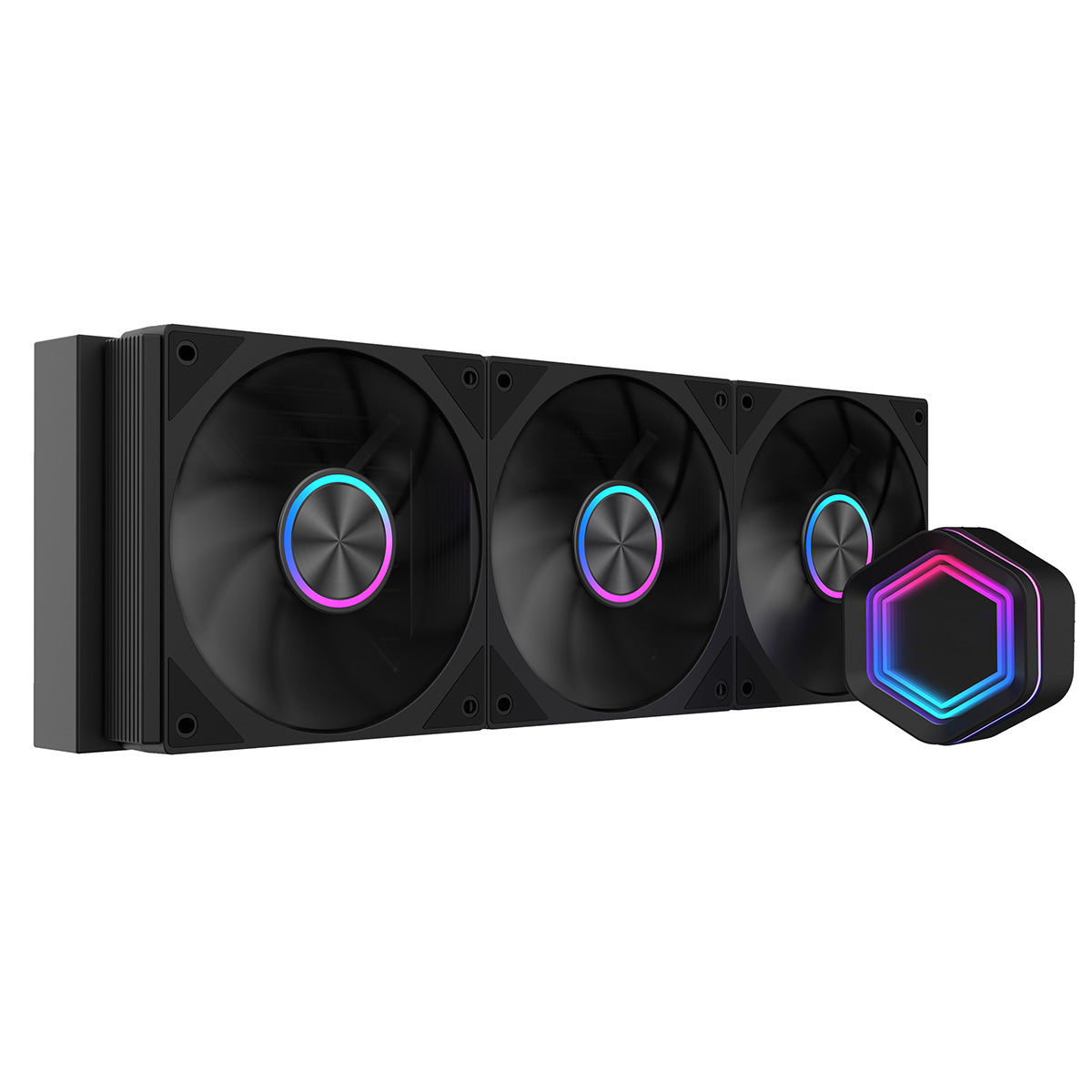 Powercool Velocity Black ARGB All-In-One 360mm Intel and AMD FDB Infinity Watercooler - Destello