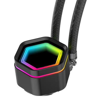 Powercool Velocity Black ARGB All-In-One 360mm Intel and AMD FDB Infinity Watercooler - Destello