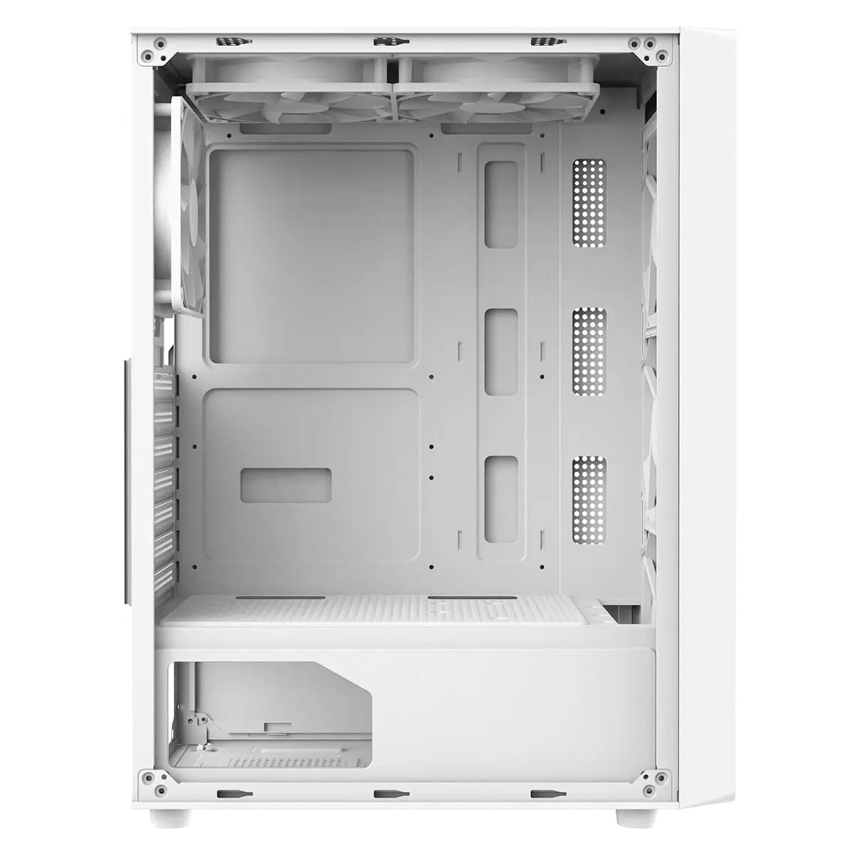 CiT Blade White ATX Gaming Case with Tempered Glass Panels with 70 Percent Tint with 6 x Inner-Ring ARGB Fans and 6-Port Hub CiT
