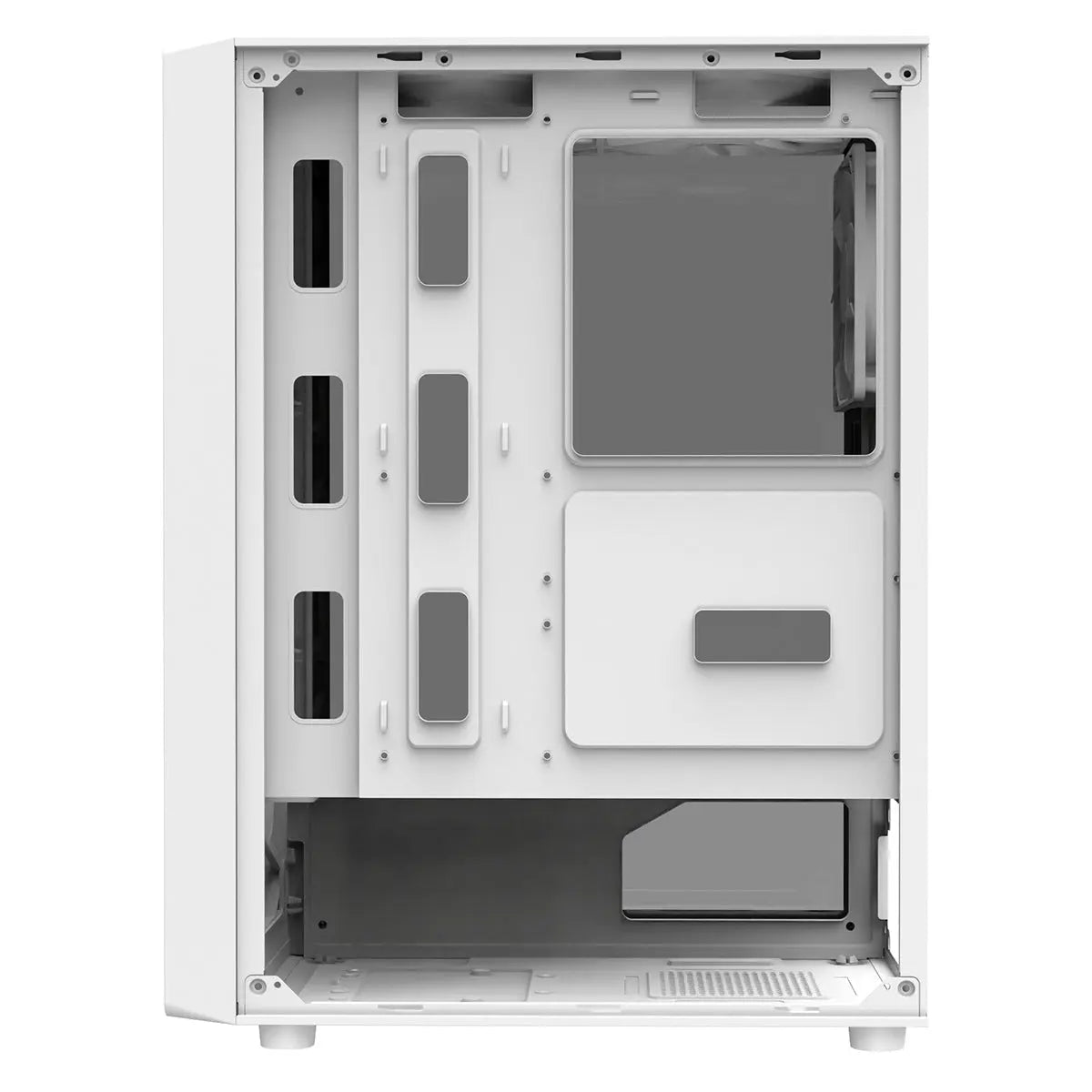 CiT Blade White ATX Gaming Case with Tempered Glass Panels with 70 Percent Tint with 6 x Inner-Ring ARGB Fans and 6-Port Hub CiT