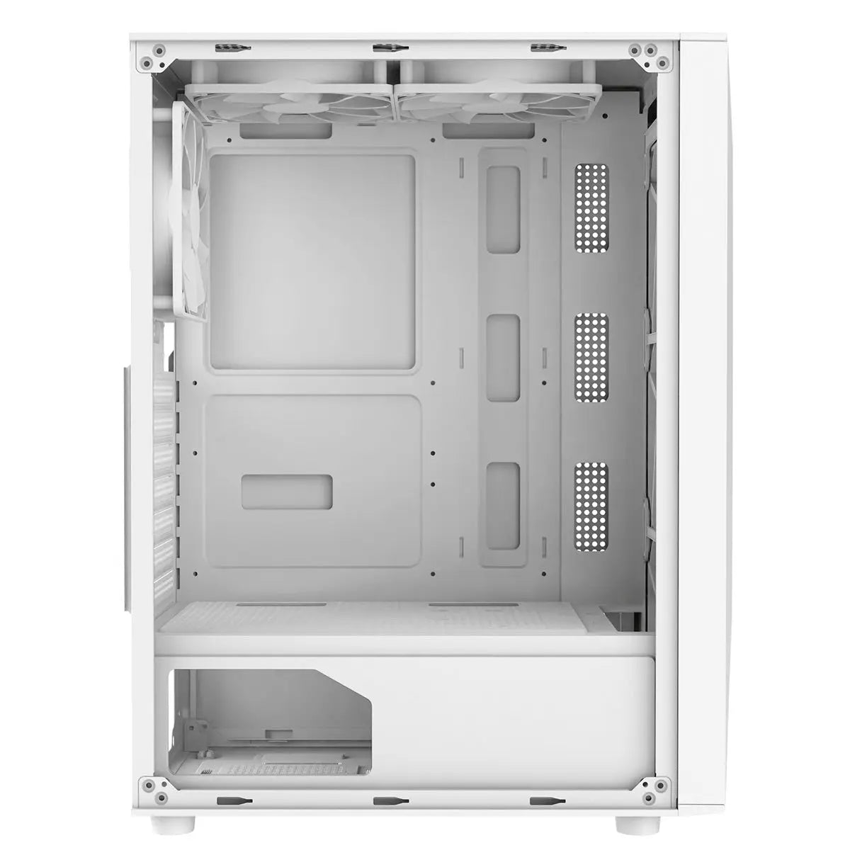CiT Carisma White ATX Gaming Case with Mesh and ABS Front and Tempered Glass Side Panel with 6 x ARGB Fans and 6-Port MB Sync Hub CiT