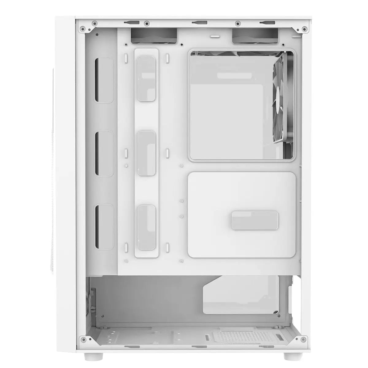 CiT Carisma White ATX Gaming Case with Mesh and ABS Front and Tempered Glass Side Panel with 6 x ARGB Fans and 6-Port MB Sync Hub CiT