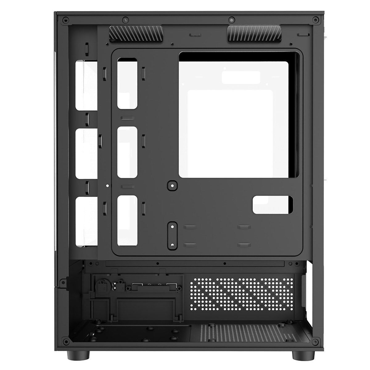 CiT Celsius Black Micro-ATX Gaming Cube | Tempered Glass Front & Side Panels | 3 x CiT RGB Fans