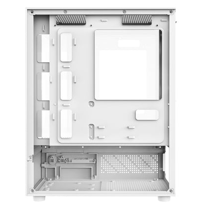 CiT Celsius White Micro-ATX Gaming Cube | Tempered Glass Front & Side Panels | 3 x CiT RGB Fans