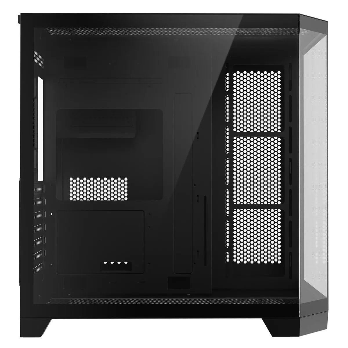 CiT DS360 Black ATX Gaming Case With Dual Chamber Panoramic Tempered Glass With 6 Port PWM Hub CiT