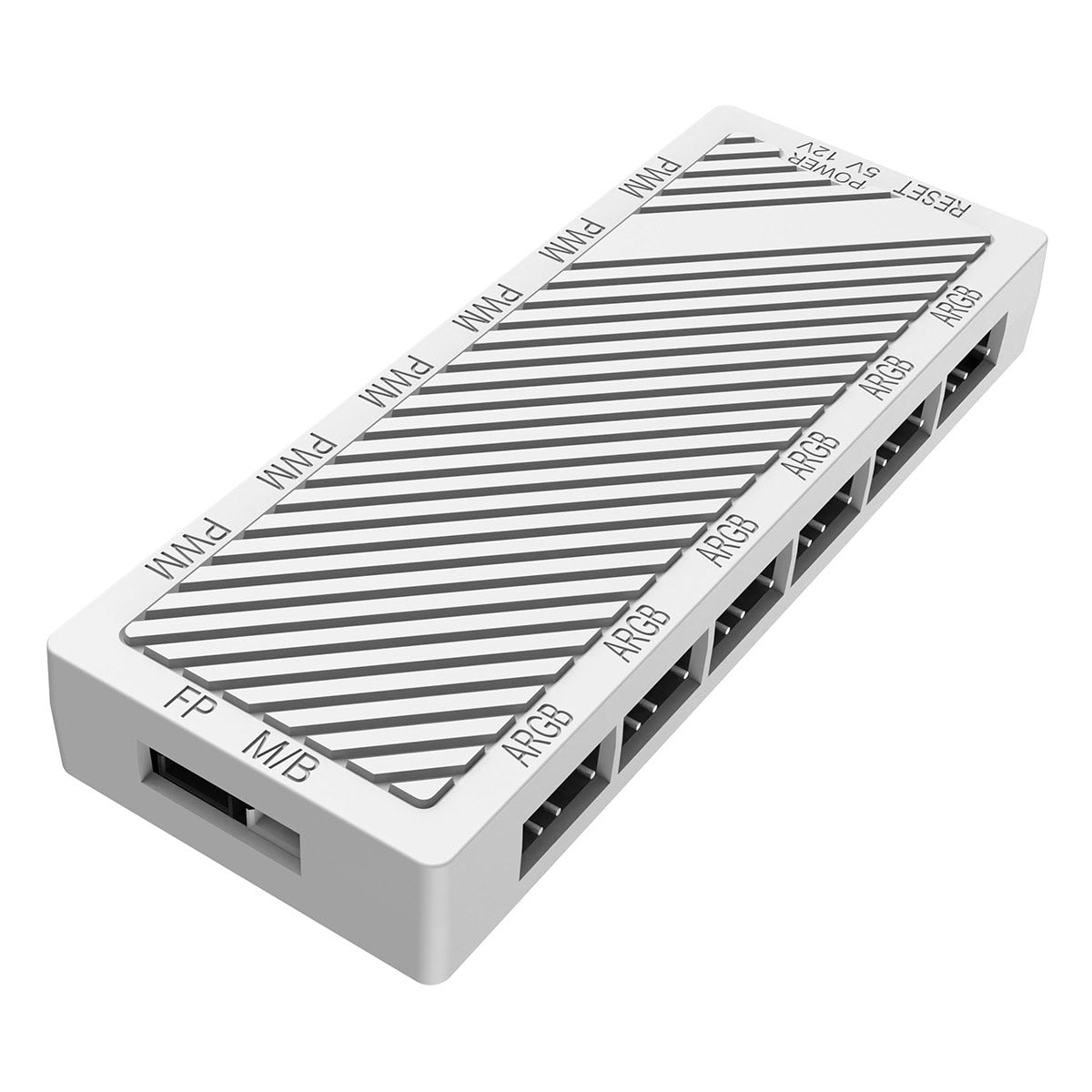 CiT Eclipse Mini White Micro-ATX Gaming Case With Three-Sided Tempered Glass and 3 x 120mm PWM ARGB Fans With 6-Port Hub Included - Destello