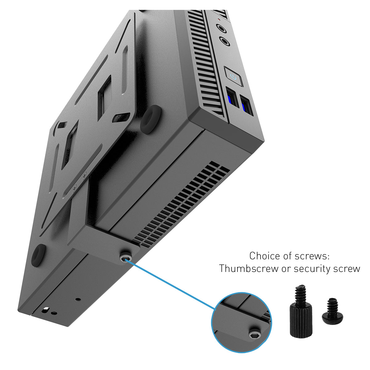 CiT LT100 1 Litre USB3.0 Ultra-Thin Mini-ITX Computer Case With 120W Laptop Adpater CPU Cooler  WIFI Antenna 5cm Included - Destello