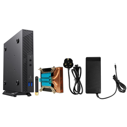 CiT LT100 1 Litre USB3.0 Ultra-Thin Mini-ITX Computer Case With 120W Laptop Adpater CPU Cooler  WIFI Antenna 5cm Included - Destello