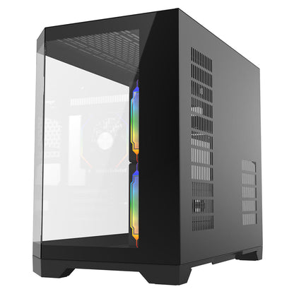 CiT Mars Black Micro-ATX Gaming Case With Dual Chamber Panoramic Tempered Glass With 3 x 120mm CiT Eclipse Infinity ARGB Fans CiT