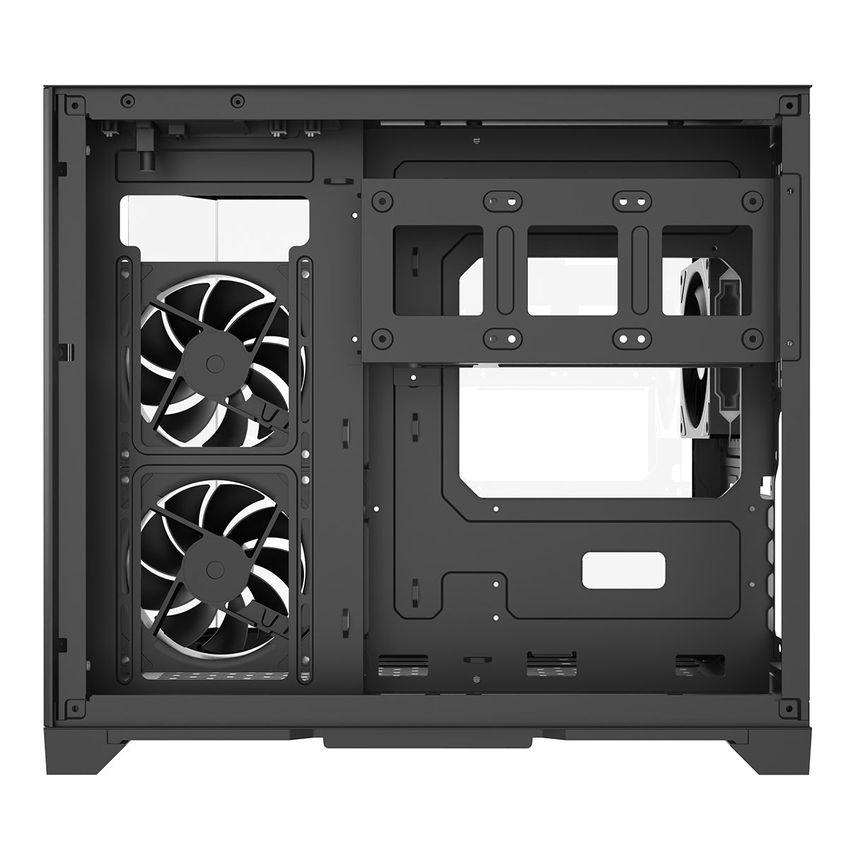 CiT Mars Black Micro-ATX Gaming Case With Dual Chamber Panoramic Tempered Glass With 3 x 120mm CiT Eclipse Infinity ARGB Fans CiT