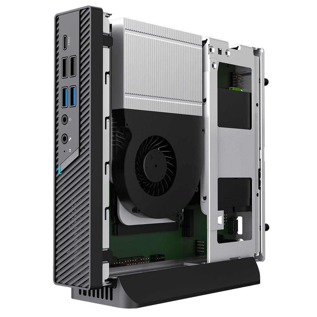 CiT N150C 1 Litre USB Type C Ultra-Thin Mini-ITX Computer Case With 120W Laptop Adpater CPU Cooler WIFI Antenna 5cm Included