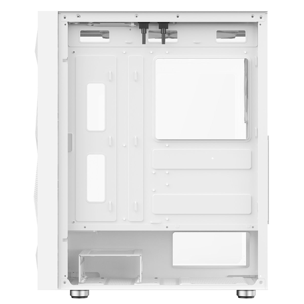 CiT Phantom XL White E-ATX Gaming Case with Crinkled Metal Mesh Front Tinted Tempered Glass Side 6 x Inner-Ring ARGB Fans 6-Port Hub CiT