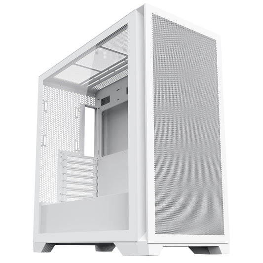 CiT Pro Creator XR Mid-Tower ATX White Gaming Case Mesh Front
