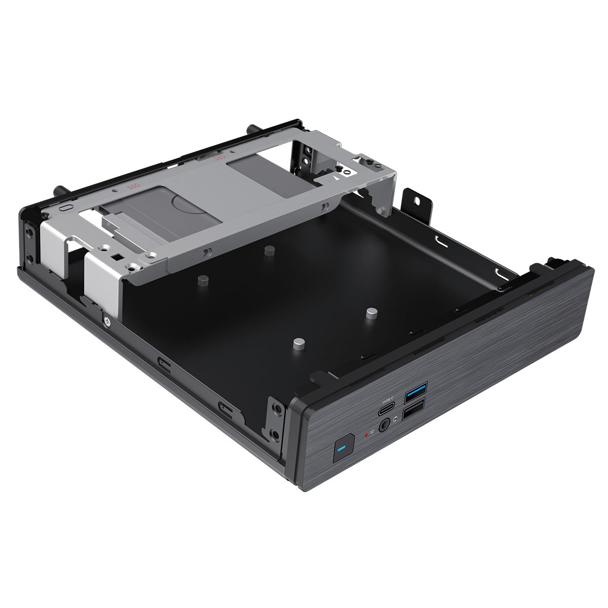 CiT S1i 1 Litre USB 3.X Type C Ultra-Thin Mini-ITX Computer Case With 120W Laptop Adpater CPU Cooler WIFI Antenna Included - Destello
