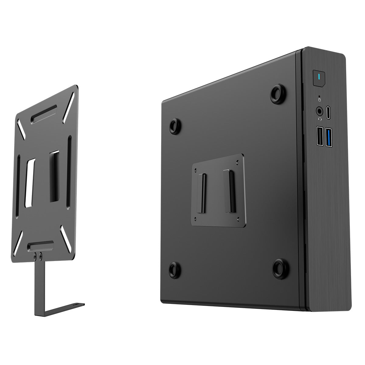 CiT S1i 1 Litre USB 3.X Type C Ultra-Thin Mini-ITX Computer Case With 120W Laptop Adpater CPU Cooler WIFI Antenna Included - Destello