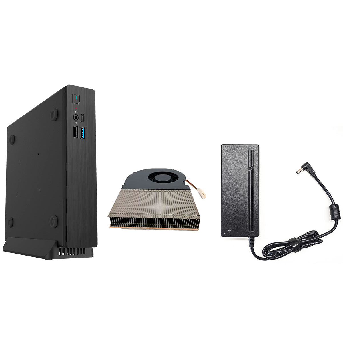 CiT S1i 1 Litre USB 3.X Type C Ultra-Thin Mini-ITX Computer Case With 120W Laptop Adpater CPU Cooler WIFI Antenna Included