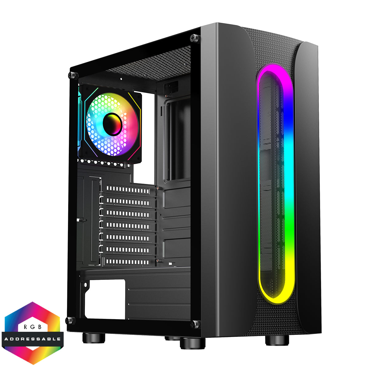 CiT Sauron ATX Gaming Case with ARGB Front LED Strip
