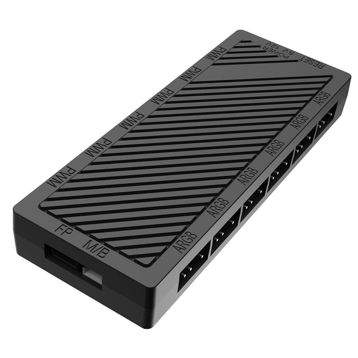CiT Solar Black Micro-ATX Gaming Case With Two-Sided Tempered Glass and 3 x 120mm PWM ARGB Fans With 6-Port Hub Included CiT