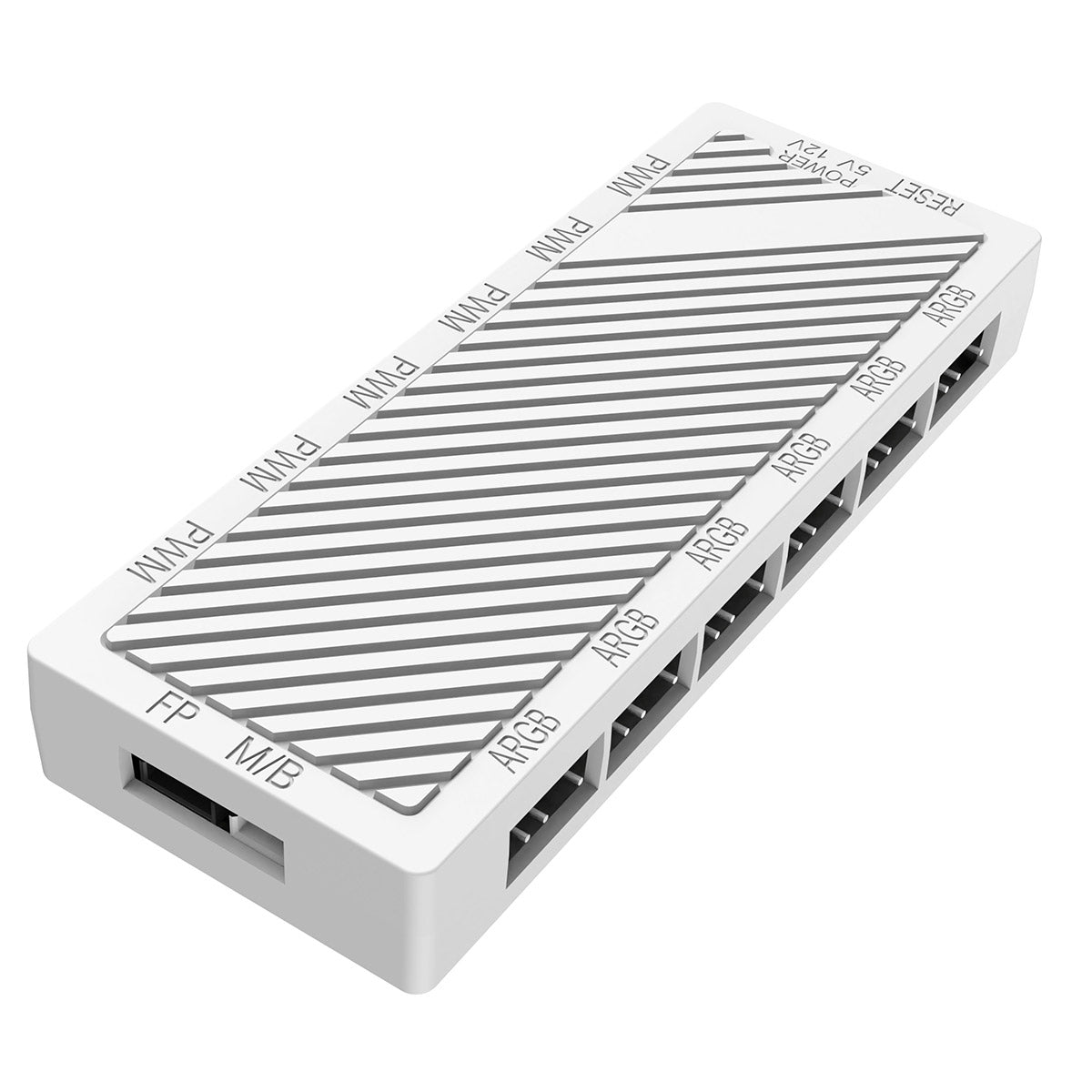 CiT Solar White Micro-ATX Gaming Case With Two-Sided Tempered Glass and 3 x 120mm PWM ARGB Fans With 6-Port Hub Included CiT